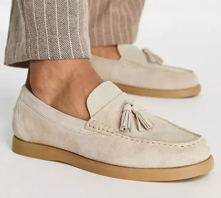 Heren Loafers Suède Instappers Beige Casual Formeel Antislip Comfortabel Stijlvol Tijdloos Design Schoenen | Sulvida