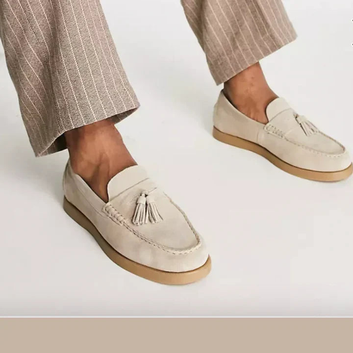 Heren Loafers Suède Instappers Beige Casual Formeel Antislip Comfortabel Stijlvol Tijdloos Design Schoenen | Sulvida