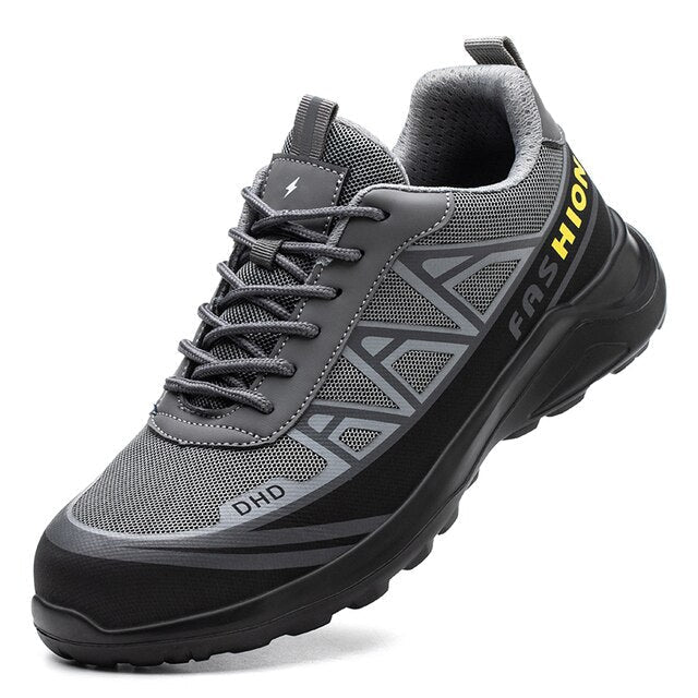 Werkschoenen S3 Leer Heren Breed Stalen Neus Antislip Zool Veiligheid Industrie Bouw Werkplaats Comfort | Sulvida