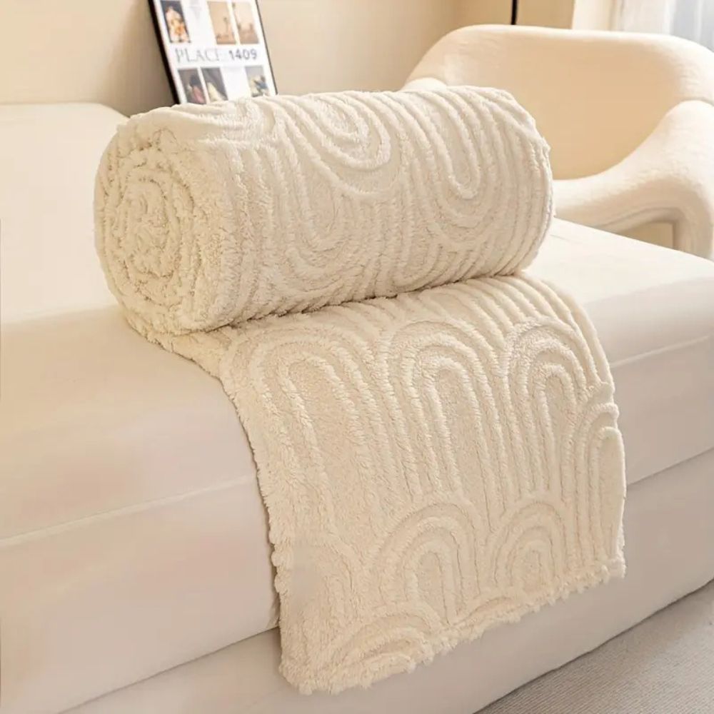 Zachte Fleece Plaid met Boogpatroon – Extra Dikke Microvezel Deken voor Bank & Bed Herfst Winter 150x200 200x230 | Sulvida