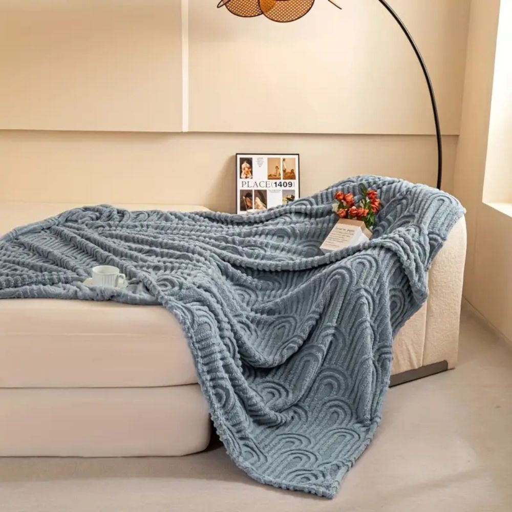 Zachte Fleece Plaid met Boogpatroon – Extra Dikke Microvezel Deken voor Bank & Bed Herfst Winter 150x200 200x230 | Sulvida