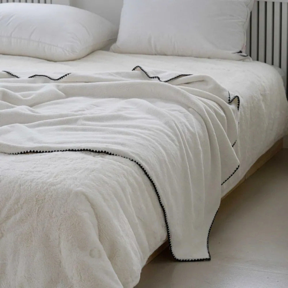 Bouclé Winterdeken Microvezel 320g – Zacht Fleece Plaid voor Bed Bank Herfst Winter Slaapkamer Woonkamer | Sulvida