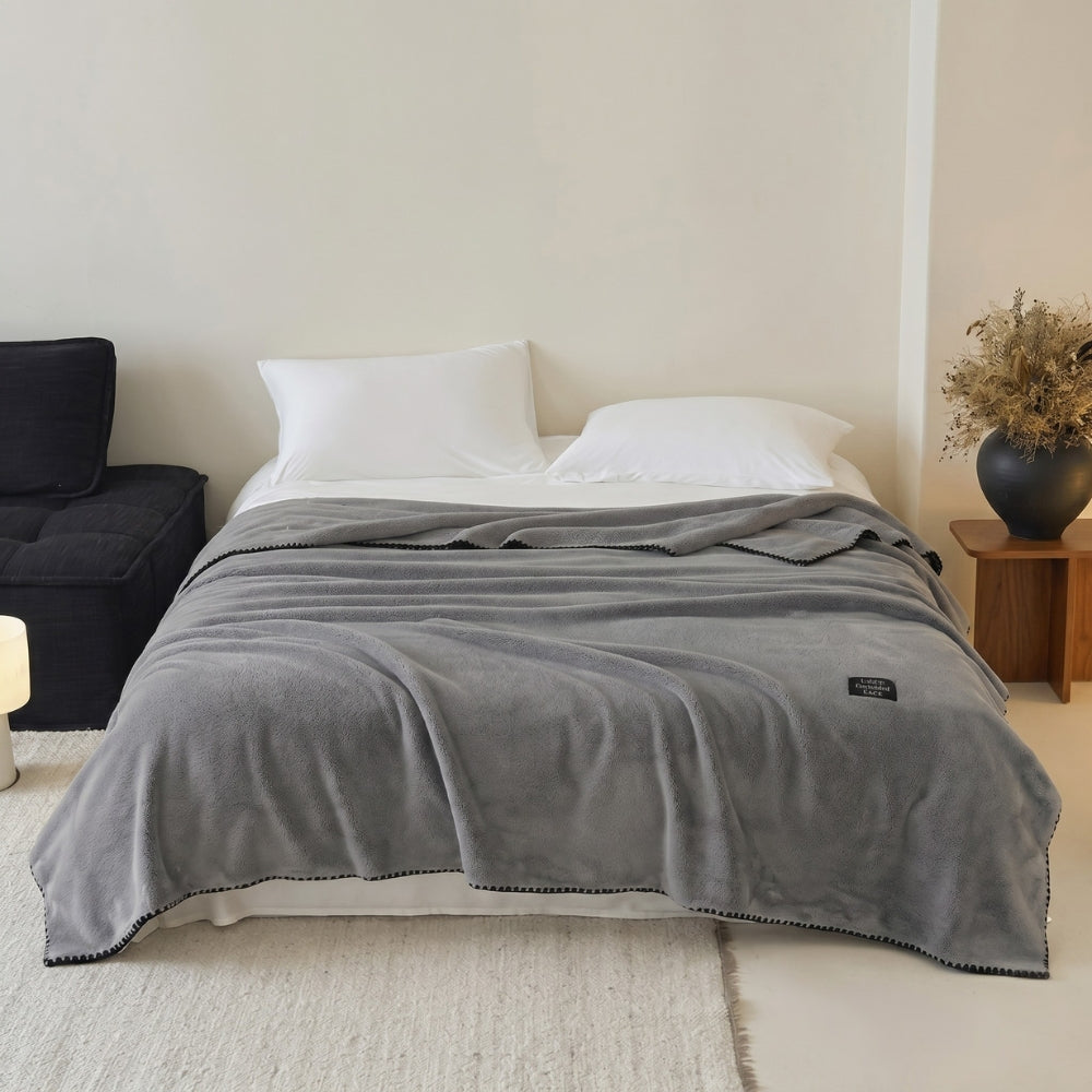 Bouclé Winterdeken Microvezel 320g – Zacht Fleece Plaid voor Bed Bank Herfst Winter Slaapkamer Woonkamer | Sulvida