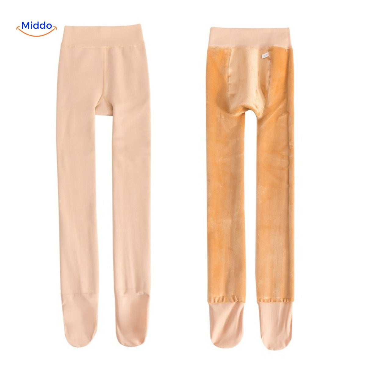 Thermische Winterpanty Fleecevoering Zwart Beige Dikke Warmhoudende Maillot Leggings Dames Winter Comfort Mode | Sulvida