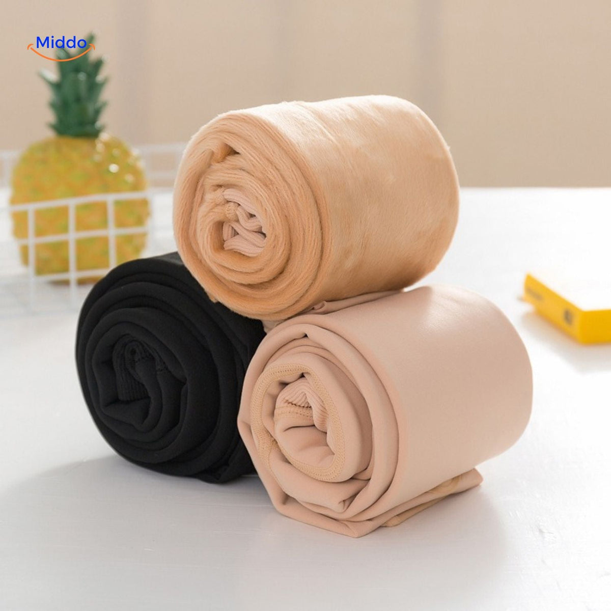 Thermische Winterpanty Fleecevoering Zwart Beige Dikke Warmhoudende Maillot Leggings Dames Winter Comfort Mode | Sulvida
