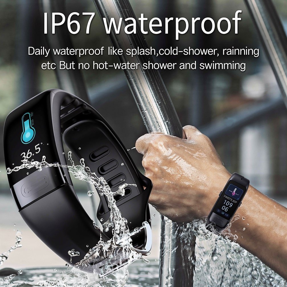 Smartwatch met ECG-monitoring Hartslagmeter Fitness Tracker IP67 Waterdicht Zwart Blauw Rood Sporthorloge | Sulvida