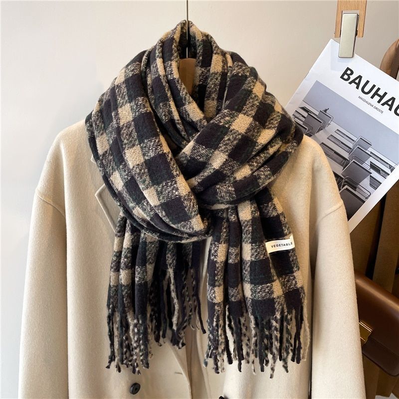 Geruite Sjaal 200×65cm Kasjmier Luxe Wintersjaal 10 Dessin Klassiek Tijdloze Winteraccessoire Warm Stijlvol | Sulvida