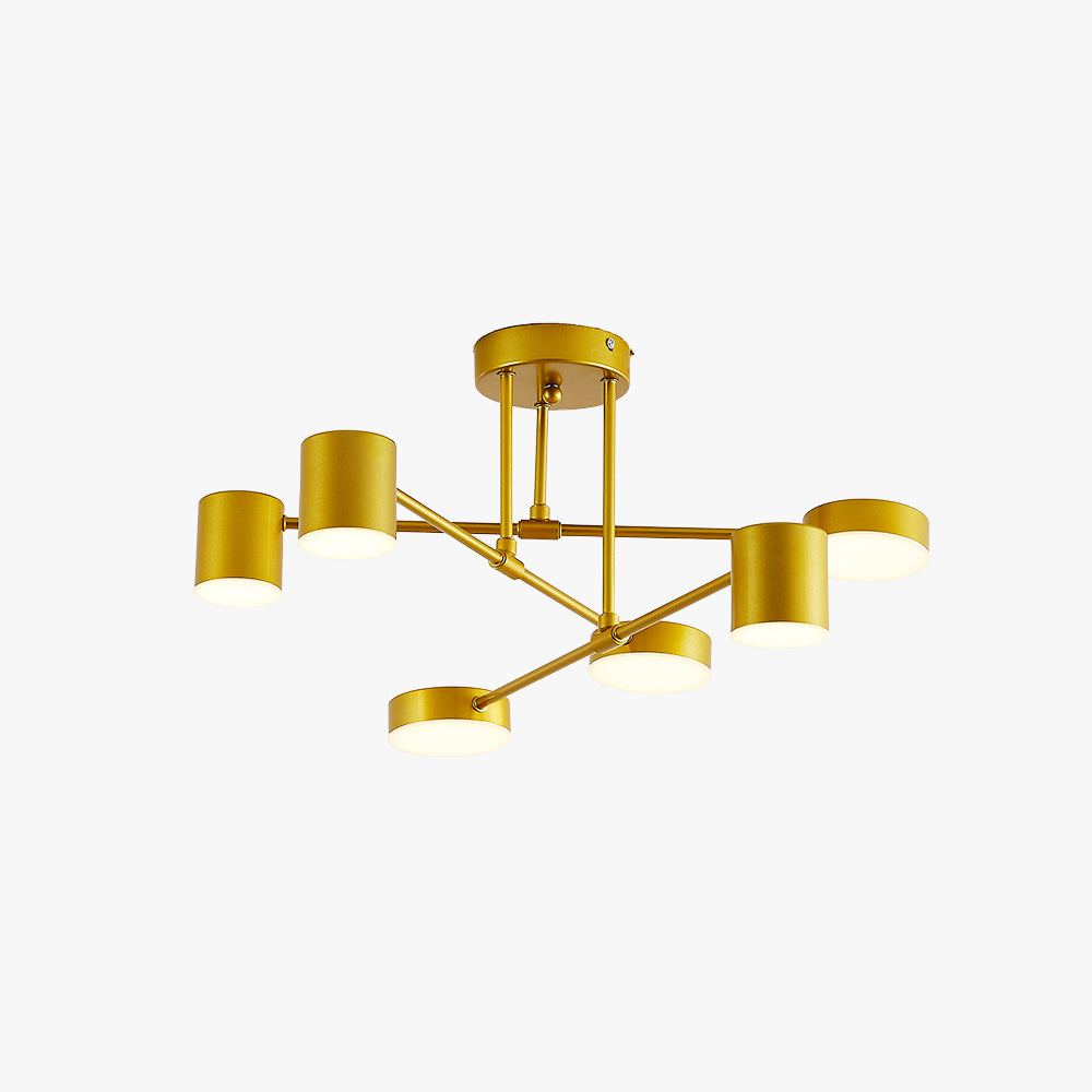 Moderne LED Plafondlamp Staal met Acryl Scandinavisch Design voor Woonkamer Eetkamer Slaapkamer Hal Stijlvol | Sulvida
