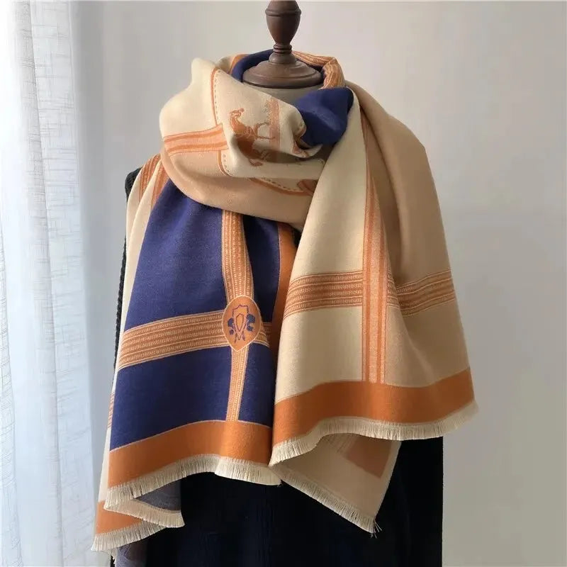 Kasjmieren Damessjaal Geruit 180×65 cm Zachte Wintersjaal met Franjes Luxe Omslagdoek voor Casual & Formeel | Sulvida