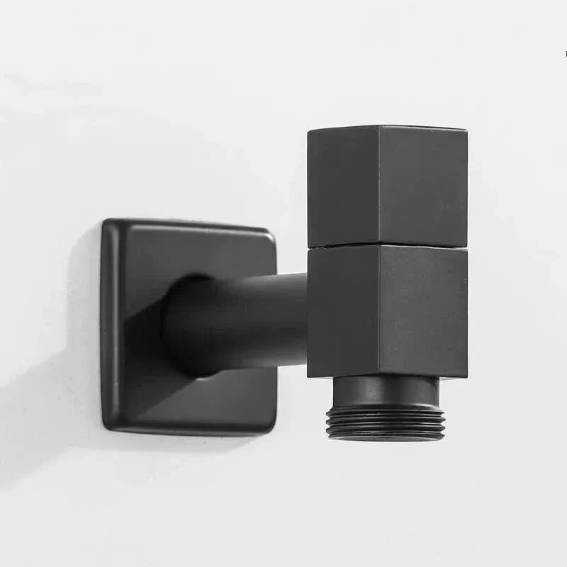 Wandmengkraan Messing Mat Zwart Koudwater Wandkraan Keuken Badkamer Tuin Buitenkraan G1/2 Aansluiting | Sulvida