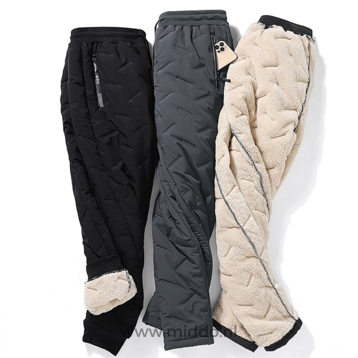 Unisex Gevoerde Thermische Broek Waterdicht Fleece Winterbroek Outdoor Wandelen Skiën Warme Sportbroek | Sulvida