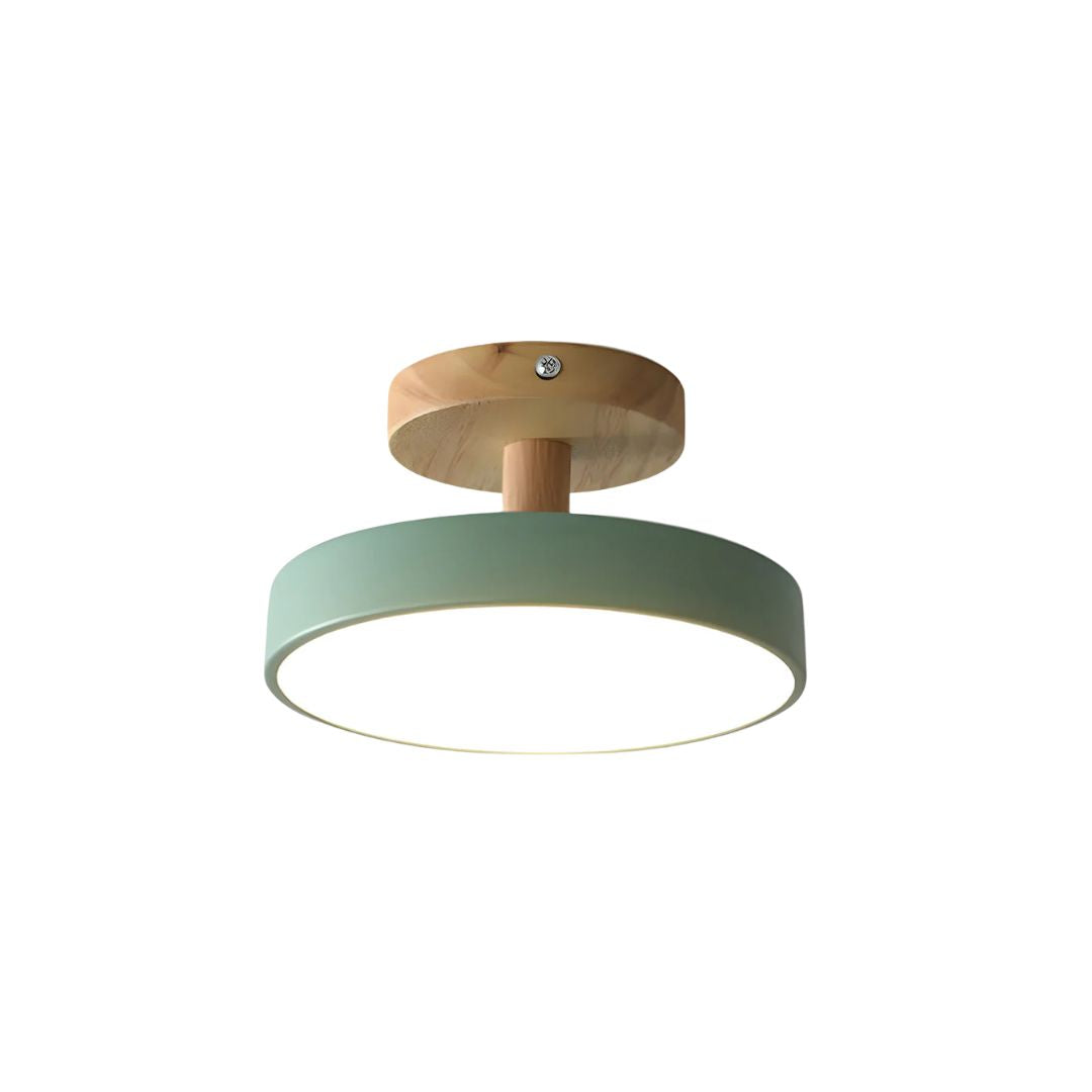 Minimalistische Plafondlamp Hout Pastel – Scandinavisch Design voor Slaapkamer Woonkamer Hal & Entree | Sulvida