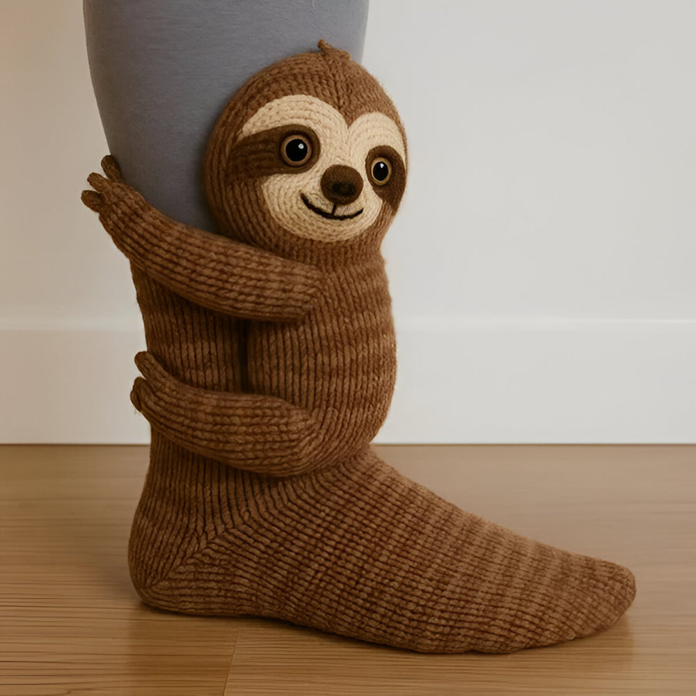 Pluche huissokken met 3D-dierenmotief en antislipzool voor warme winterse avonden thuis en optimaal comfort | Sulvida