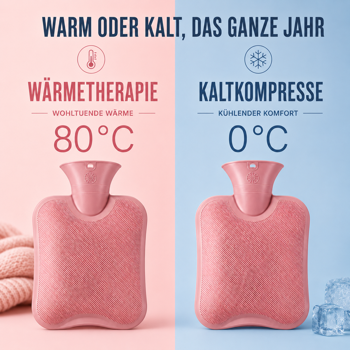 Kruik met Gebreide Hoes 1 Liter – Warmhoudend Comfort voor Buik en Voeten Langdurige Warmte Ontspanning | Sulvida