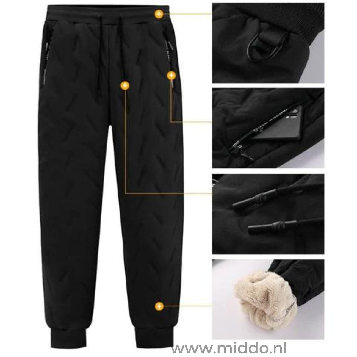 Unisex Gevoerde Thermische Broek Waterdicht Fleece Winterbroek Outdoor Wandelen Skiën Warme Sportbroek | Sulvida