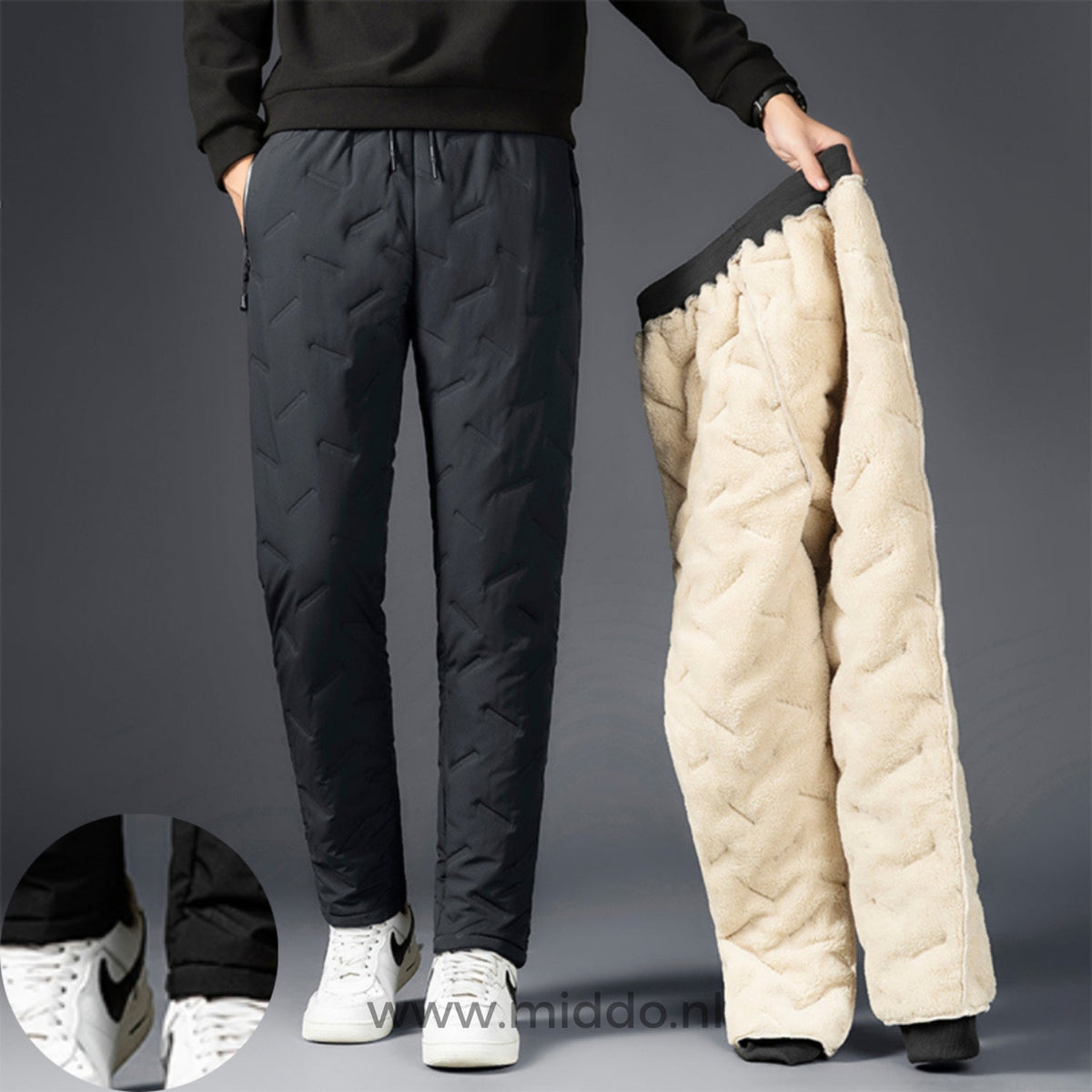 Unisex Gevoerde Thermische Broek Waterdicht Fleece Winterbroek Outdoor Wandelen Skiën Warme Sportbroek | Sulvida