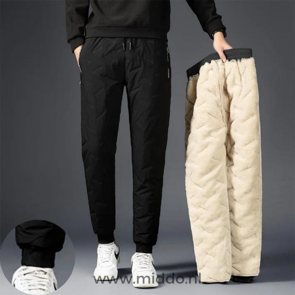 Unisex Gevoerde Thermische Broek Waterdicht Fleece Winterbroek Outdoor Wandelen Skiën Warme Sportbroek | Sulvida