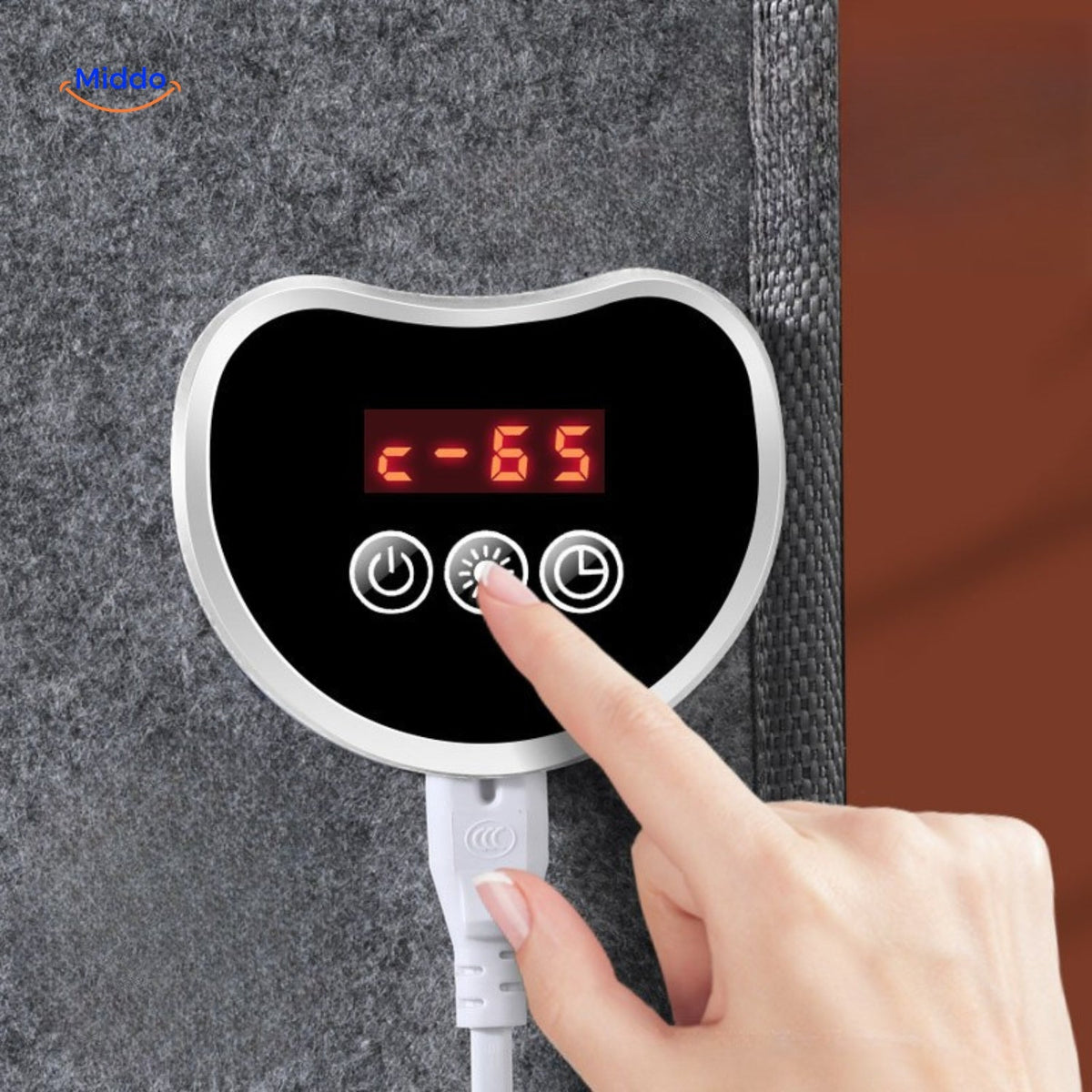Elektrische Beenverwarmer 3D Warmtekussen 8 Standen Timer Veilig Thuis Kantoor Voetverwarming 95x52cm | Sulvida