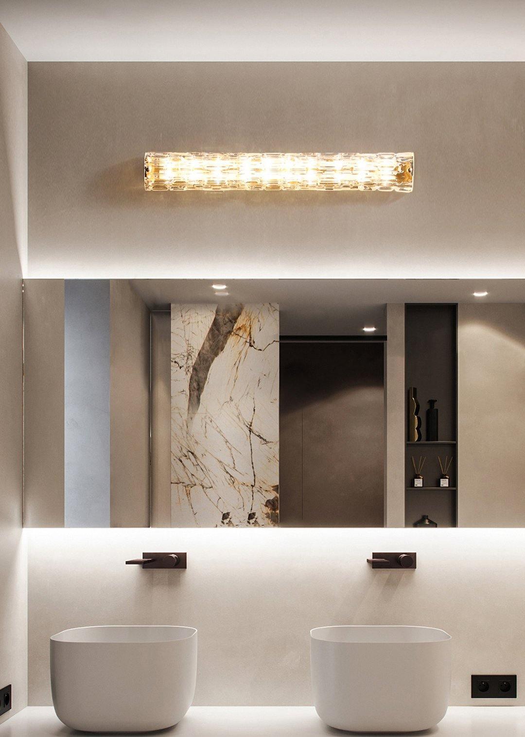 Wandlamp Gouden Messing met Glazen Kap 45-60cm Warm Wit LED Verlichting voor Woonkamer Slaapkamer Hal | Sulvida