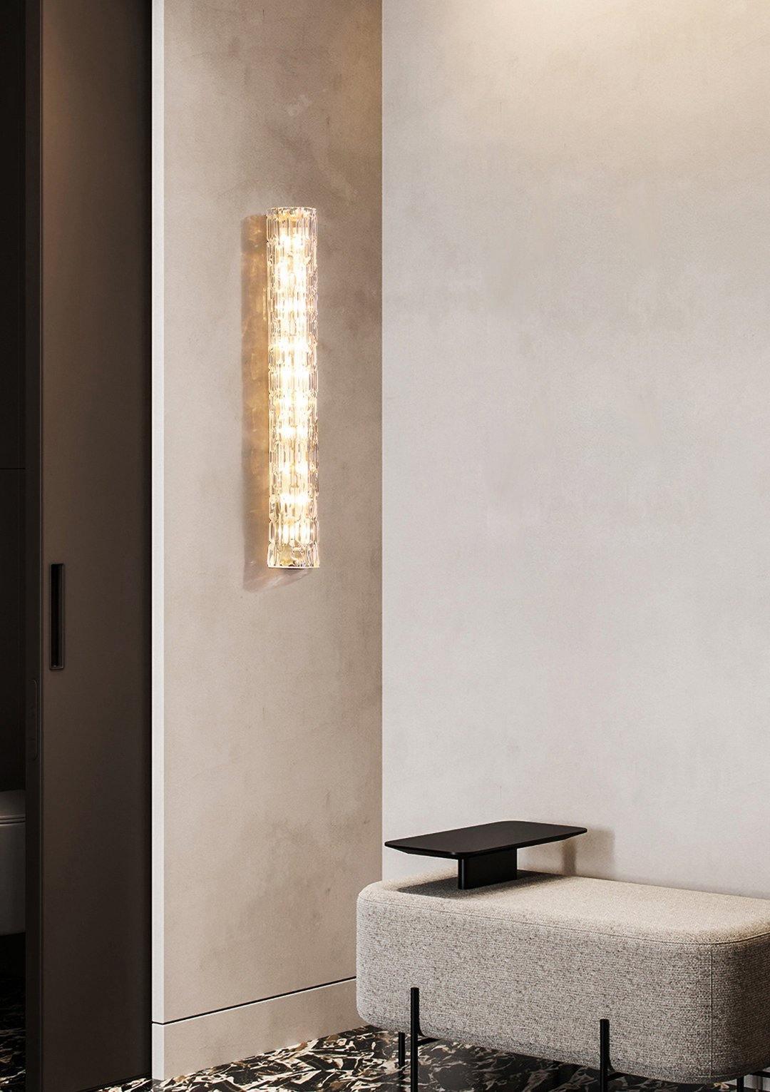 Wandlamp Gouden Messing met Glazen Kap 45-60cm Warm Wit LED Verlichting voor Woonkamer Slaapkamer Hal | Sulvida