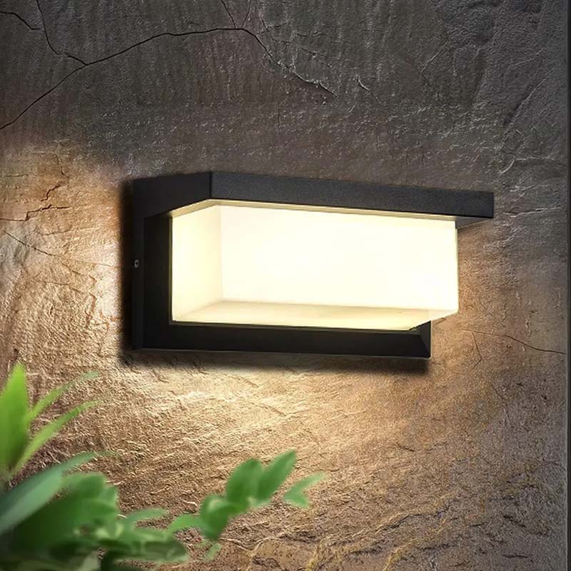Buitenlamp Bewegingssensor Zwart LED Waterdicht Tuinverlichting Wandmontage Entree Veranda Oprit Gevel | Sulvida