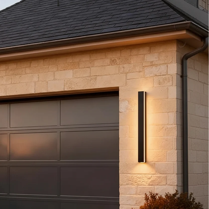 LED wandlamp buiten lineair zwart waterdicht IP65 tuinverlichting gevellamp terraslamp aluminium modern design | Sulvida