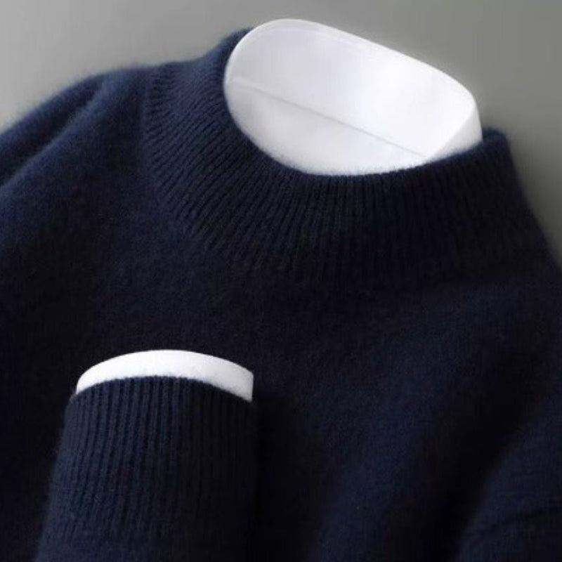Kasjmieren Trui met Staande Kraag – Zachte Luxe Gebreide Pullover voor Herfst Winter Warm Elegant Tijdloos | Sulvida