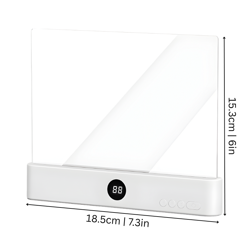 Platte LED Leeslamp met 3 Standen Warm Wit en Blauwe Oog-Vriendelijke Leesverlichting voor Nachtkastje en Bureau | Sulvida