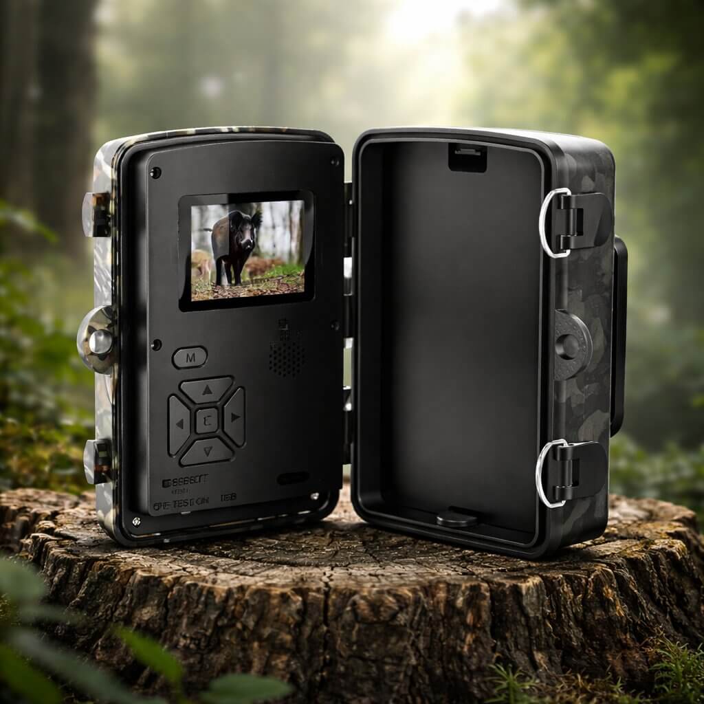 Wildkamera mit Nachtsicht und Bewegungsmelder für Garten, Revier und Wald | Outdoor-Kamerasystem für Wildtiere | Sulvida