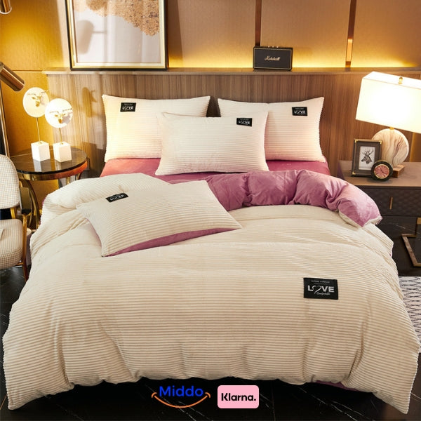Teddy Fleece Dekbedovertrek Warm Zacht Winterdekbed met Rits Slaapkamer 150x200 180x220 200x230 220x240 | Sulvida