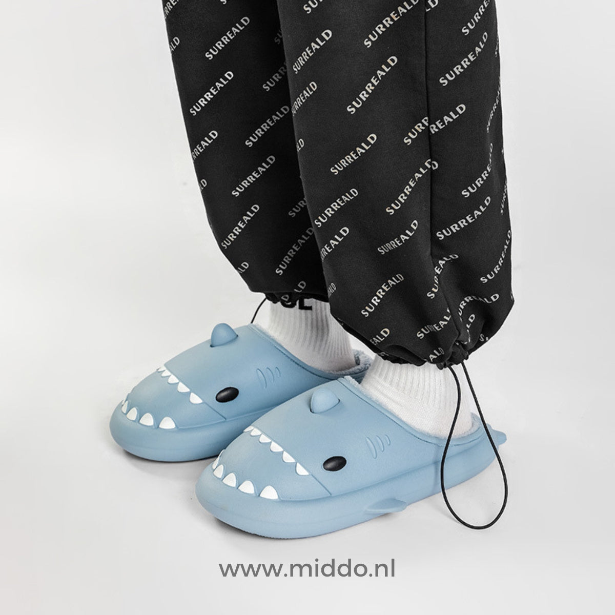 Haaienslofjes Pluche Huisslippers Familie Zachte Pantoffels Antislip voor Binnen Grappig Design Comfort | Sulvida