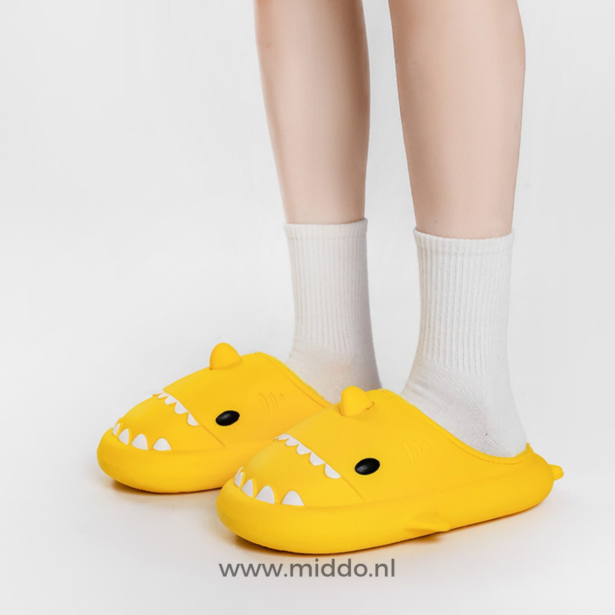 Haaienslofjes Pluche Huisslippers Familie Zachte Pantoffels Antislip voor Binnen Grappig Design Comfort | Sulvida