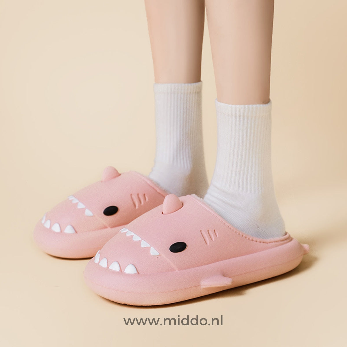 Haaienslofjes Pluche Huisslippers Familie Zachte Pantoffels Antislip voor Binnen Grappig Design Comfort | Sulvida