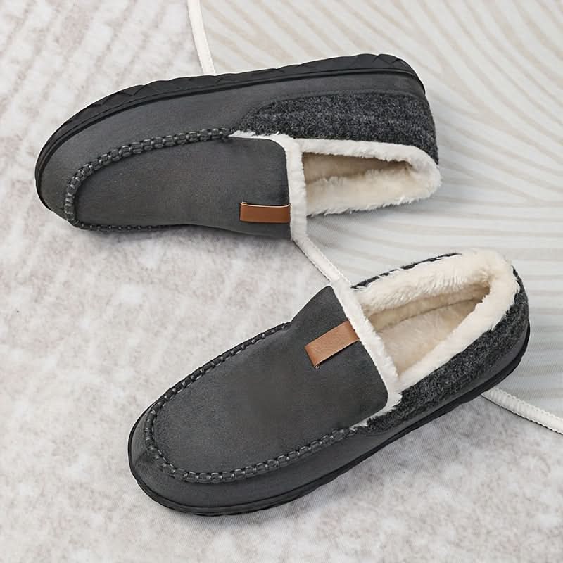 Chaussons pour homme en laine synthétique Chauds Modèle d’hiver Confortables pour la maison Design doux Pantoufles 40-50 | Sulvida