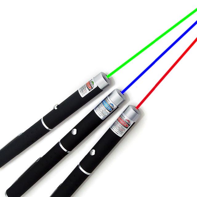Laserpointer met Drie Kleuren Rood Groen Blauwpaars – Professionele Presentatietool voor Werk Onderwijs en Buiten – Metalen Behuizing 14x155mm | Sulvida