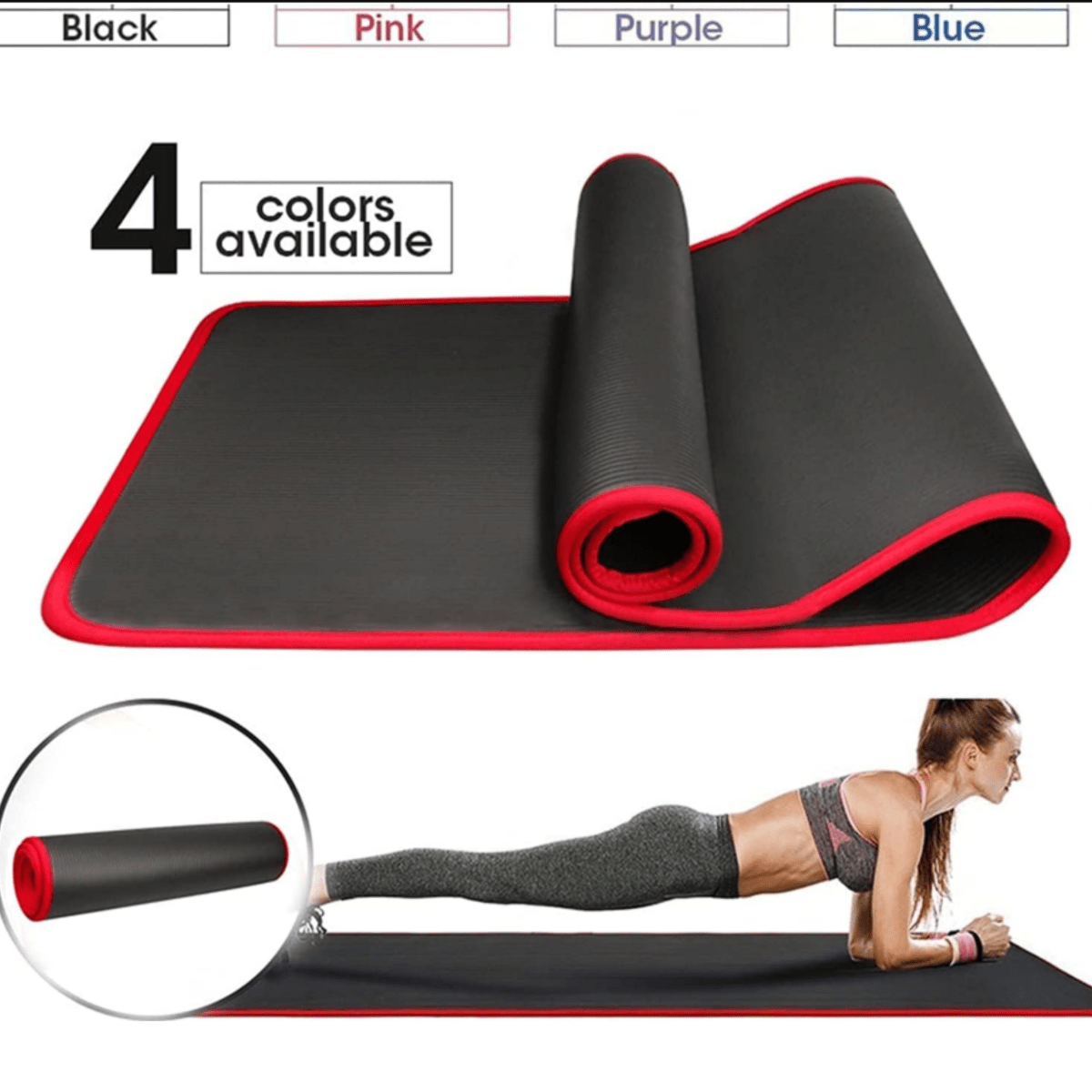 Yogamat extra dik antislip sport fitness oefenmat voor gymnastiek pilates meditatie thuis training workout | Sulvida