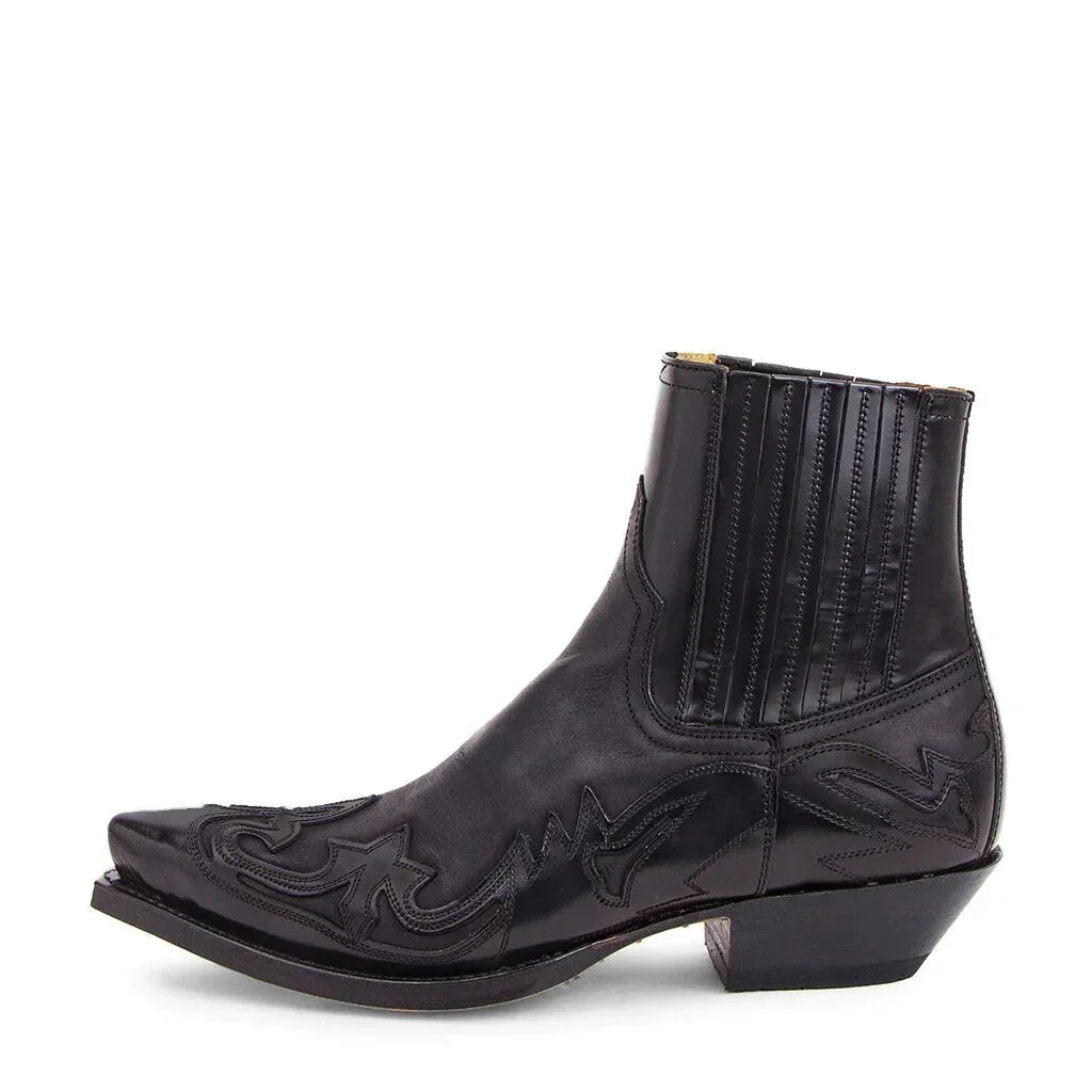 Leren heren cowboylaarzen met klassiek westerndesign en stevige hak voor stijlvolle stoere uitstraling | Sulvida