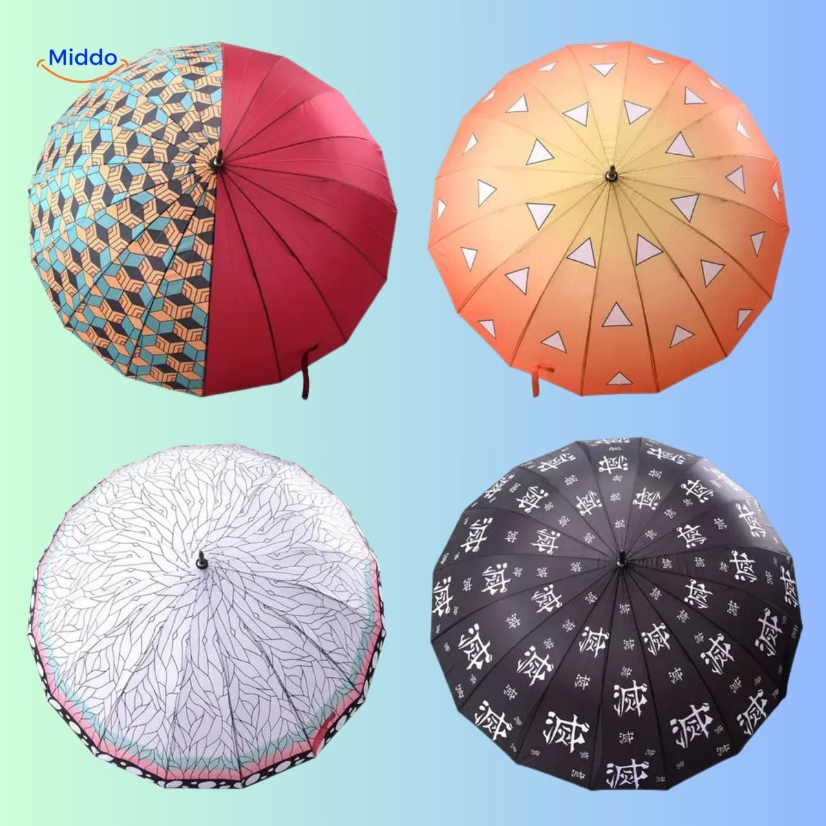 Animeparaplu met UV-bescherming Japanse Paraplu Lichtgewicht Parasol Zonbescherming Regenscherm Compact | Sulvida