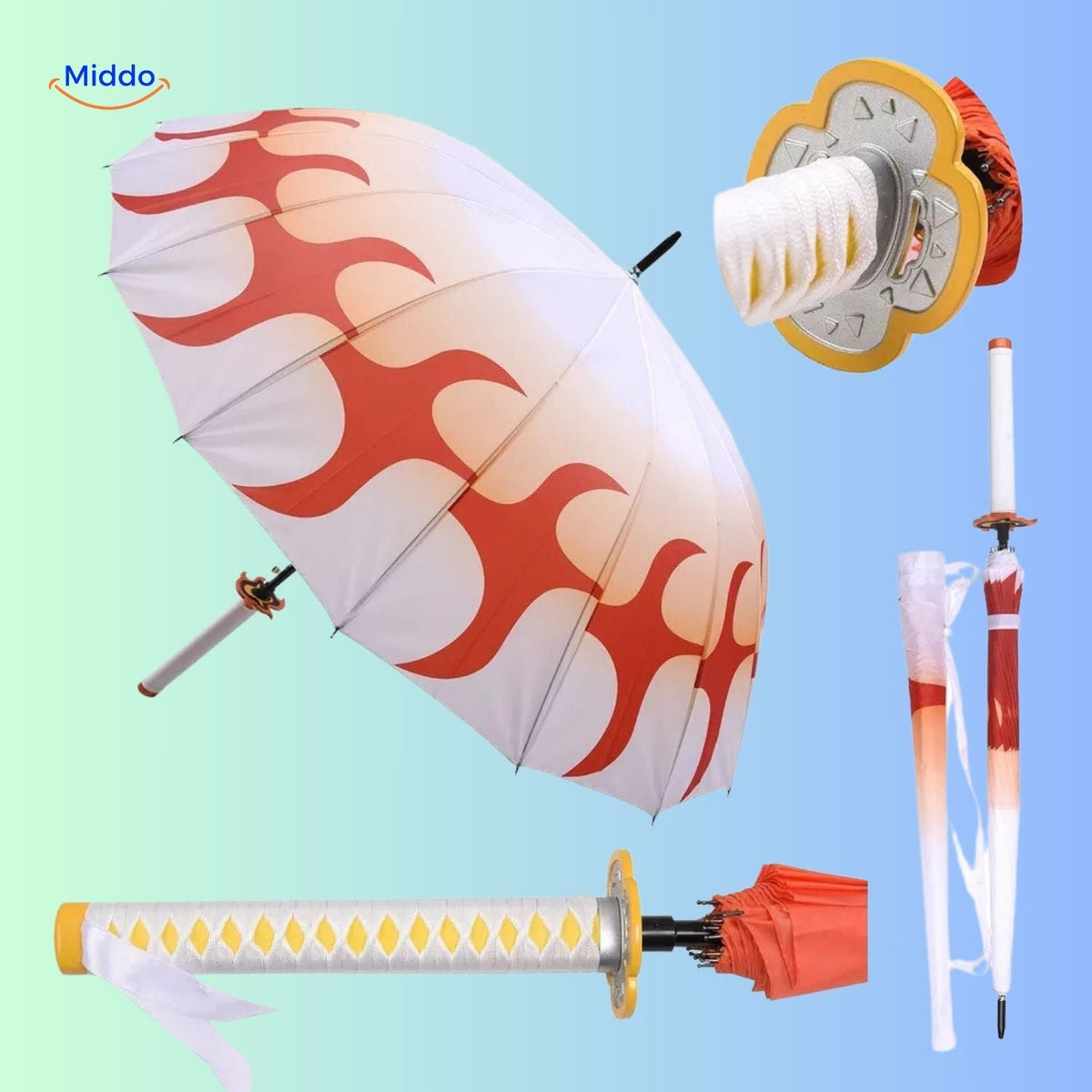 Animeparaplu met UV-bescherming Japanse Paraplu Lichtgewicht Parasol Zonbescherming Regenscherm Compact | Sulvida
