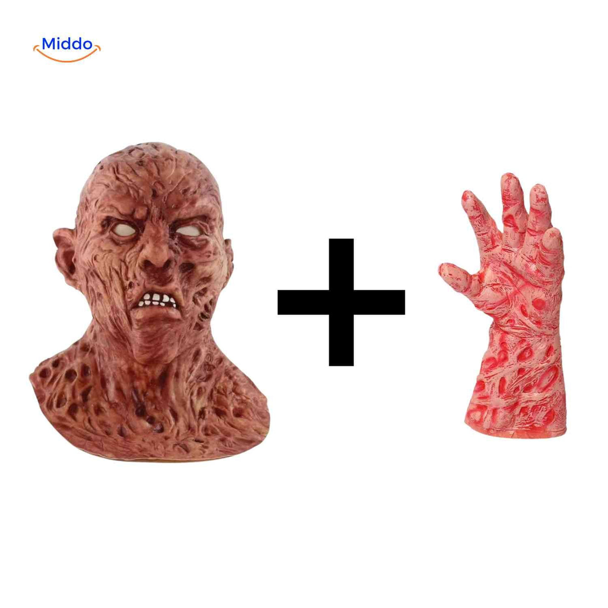 Griezelmasker Halloween Horror Zombiemasker met Realistische Details Verbrande Zombie Eng Griezelig Kostuum | Sulvida