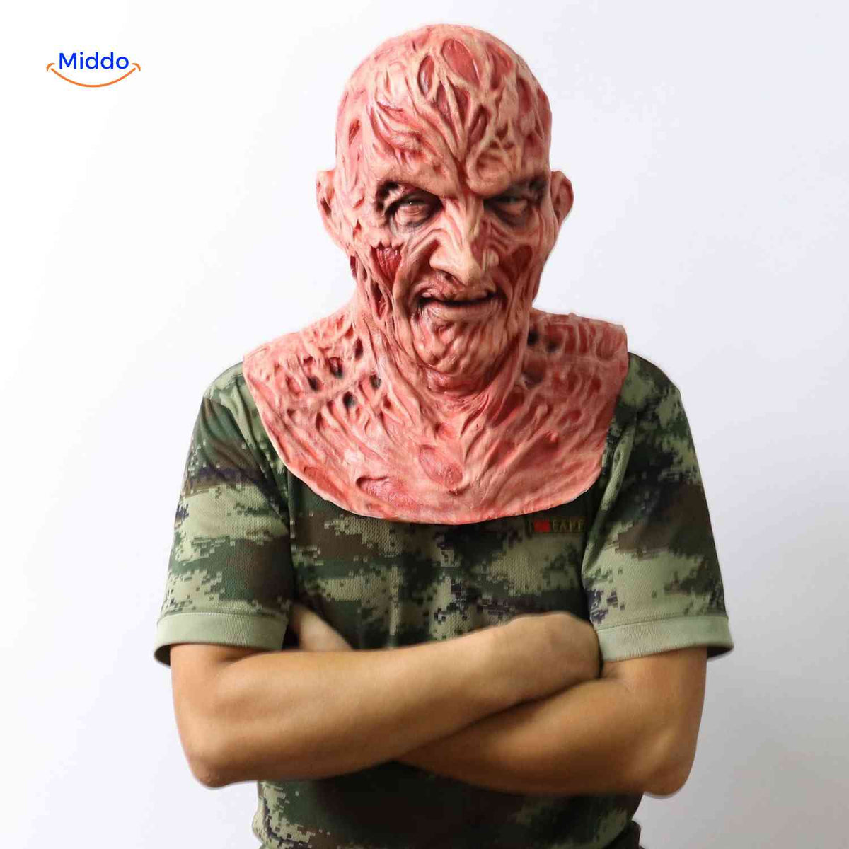Griezelmasker Halloween Horror Zombiemasker met Realistische Details Verbrande Zombie Eng Griezelig Kostuum | Sulvida