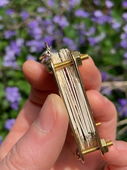 Petite presse à fleurs de poche faite à la main, herbier botanique souvenir pour sécher des fleurs sauvages, cadeau créatif | Sulvida