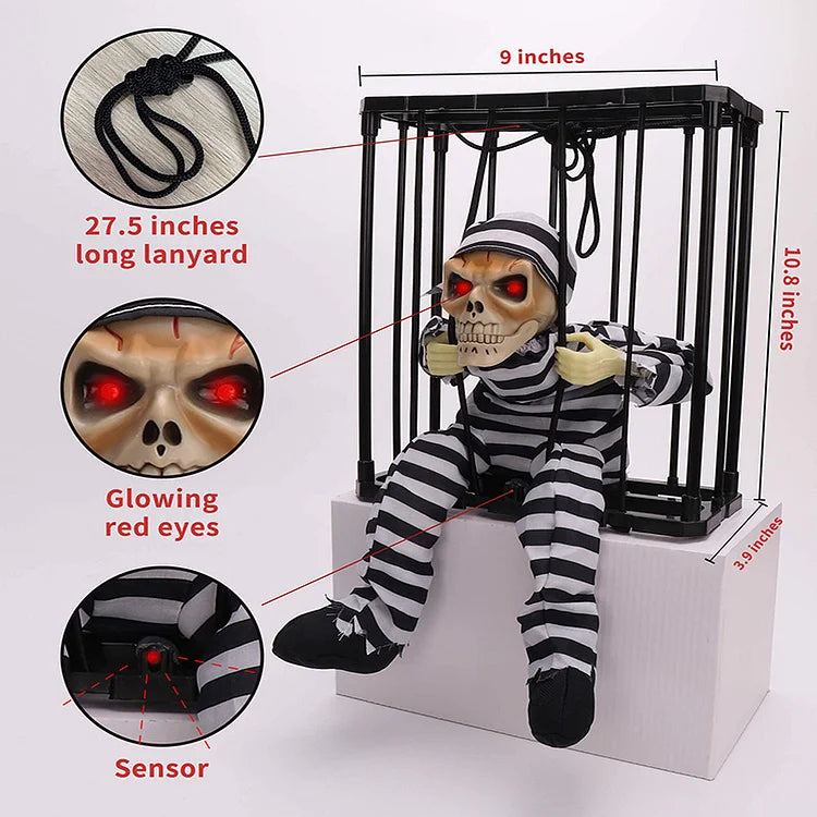 Halloween Spookkooi met Bewegingssensor Geluid en Licht – Griezelige Feestdecoratie voor Binnen en Buiten | Sulvida