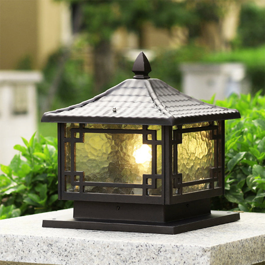 Buitenlamp op Sokkel Klassiek Design Waterdicht Aluminium Glas Terras Tuin Oprit Pad Entree Verlichting | Sulvida