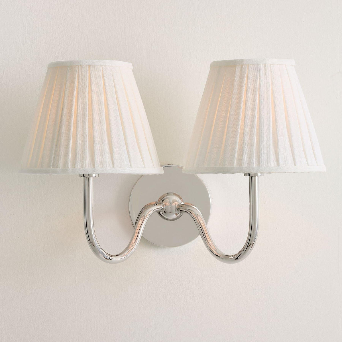 Wandlamp Linnen Kap Messing Armatuur Plissé of Glad Stof E12 Fitting Hardwired Decoratieve Verlichting | Sulvida