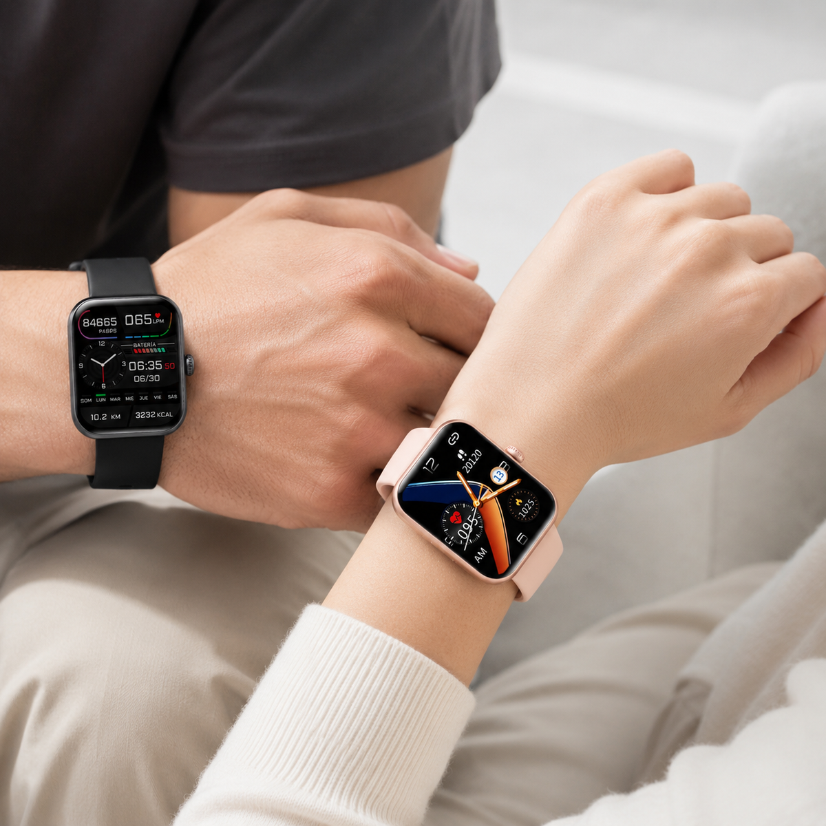 Smartwatch Gezondheid Hartslagmeter Bloeddrukmeter Stappenteller Sporthorloge 50 Modi Touchscreen Fitness | Sulvida