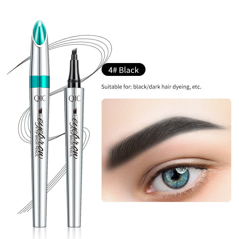 Wenkbrauwpen met Vierpuntige Applicator voor Natuurlijke Haarlook Microblading Effect Waterproof Langdurig | Sulvida