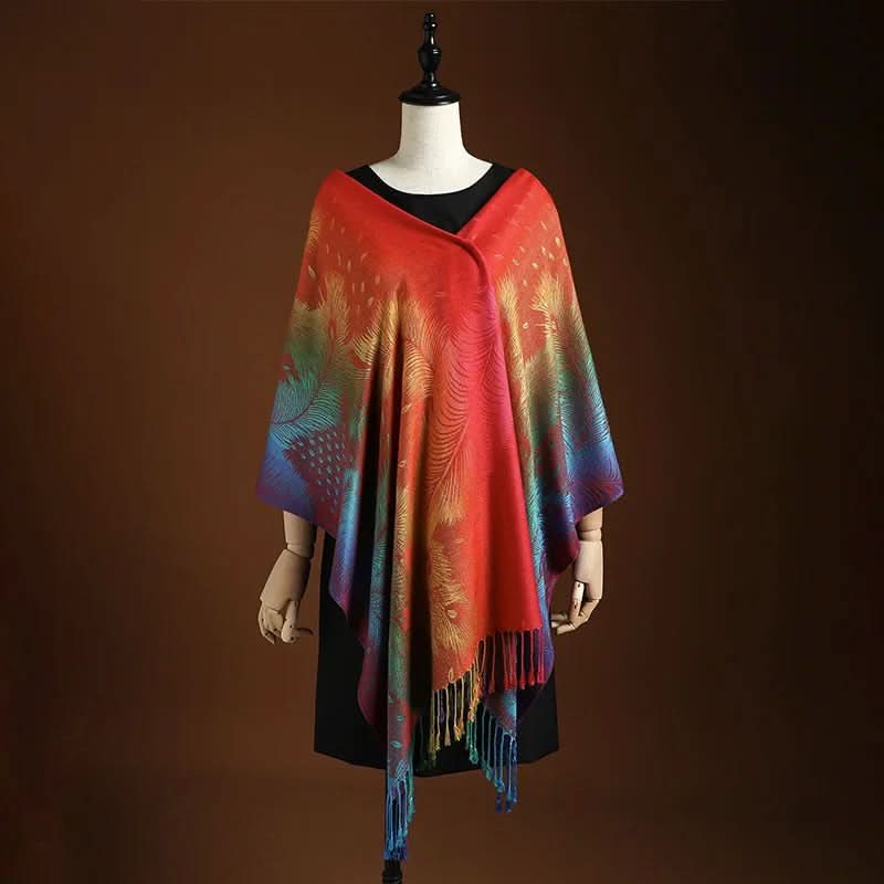 Kasjmier Sjaal met Kleurverloop Dames Herfst Winter Warm Luxe Sjaals Extra Zachte Damesomslagdoek Stola | Sulvida