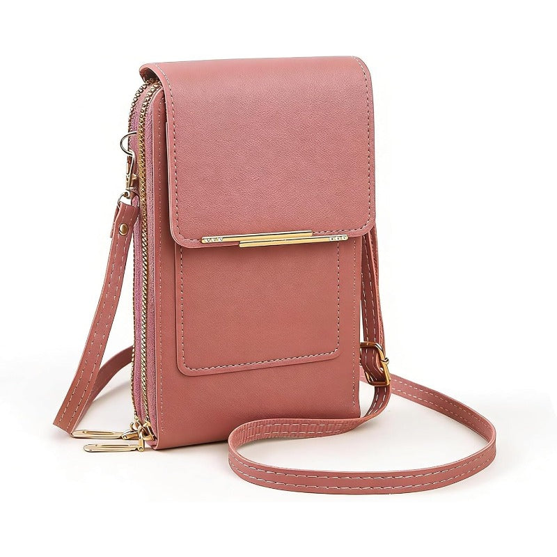 Crossbody Telefoontas met RFID-bescherming en Touchscreen Venster – Veilige Handsfree Portemonnee voor Smartphones tot 6,7 inch | Sulvida