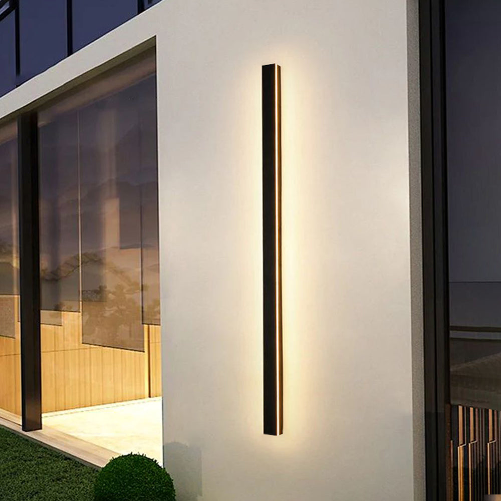 Lineaire buitenwandlamp LED IP65 waterdicht zwart metaal acryl tuinverlichting moderne gevelverlichting | Sulvida
